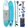 AQUAPLANET Kit De Planche à Pagaie Gonflable Pour Kayak - Rockit, Bleu -Kitesurf Boutique aquaplanet kit de planche a pagaie gonflable pour kayak rockit bleu