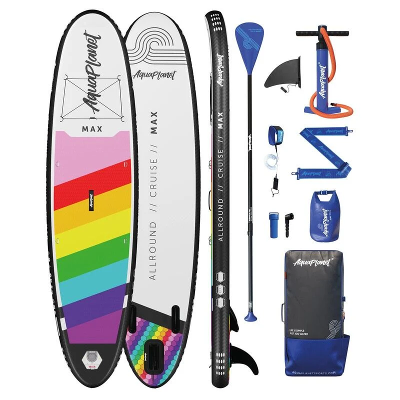 AQUAPLANET Kit Paddle Gonflable - Max Arc-en-ciel 3 AQUAPLANET Kit Paddle Gonflable - Max Arc-en-ciel