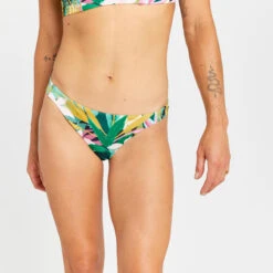 Bas De Maillot De Bain Culotte Femme - Aly Tropical Vert -Kitesurf Boutique bas de maillot de bain culotte femme aly tropical vert 2
