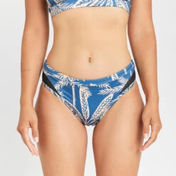 Bas De Maillot De Bain Culotte Femme - Savana Palmer Bleu -Kitesurf Boutique bas de maillot de bain culotte femme savana palmer bleu 2