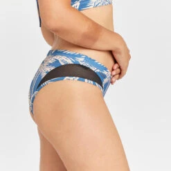 Bas De Maillot De Bain Culotte Femme - Savana Palmer Bleu -Kitesurf Boutique bas de maillot de bain culotte femme savana palmer bleu 3