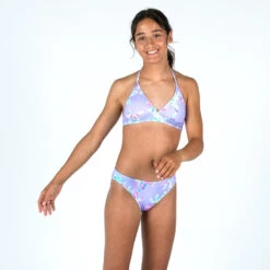 Bas De Maillot De Bain Fille - 100 Zeli Palm Violet -Kitesurf Boutique bas de maillot de bain fille 100 zeli palm violet 1