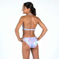 Bas De Maillot De Bain Fille - 100 Zeli Palm Violet -Kitesurf Boutique bas de maillot de bain fille 100 zeli palm violet 2