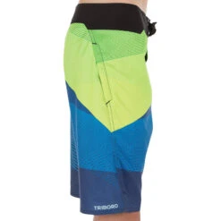 Tribord Boardshort Long Garçon Lafitenia Tension Vert -Kitesurf Boutique boardshort long garcon lafitenia tension vert 2