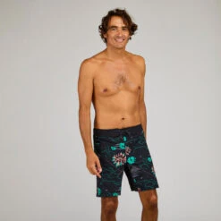 Boardshort Surf 500 19" PARADISE BLACK 14 Boardshort Surf 500 19" PARADISE BLACK -Kitesurf Boutique boardshort surf 500 19 paradise black 2