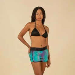 Boardshort Surf Femme TINI BLUR Avec Ceinture élastiquée Et Cordon De Serrage -Kitesurf Boutique boardshort surf femme tini blur avec ceinture elastiquee et cordon de serrage 3