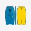 Bodyboard 100 Bleu Jaune Avec Leash Poignet 1 Bodyboard 100 Bleu Jaune Avec Leash Poignet -Kitesurf Boutique bodyboard 100 bleu jaune avec leash poignet