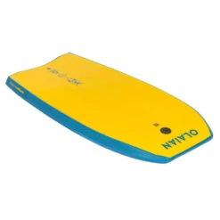 Bodyboard 100 Bleu Jaune Avec Leash Poignet -Kitesurf Boutique bodyboard 100 bleu jaune avec leash poignet 6