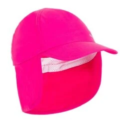 Casquette Anti UV Bébé Nageur Rose -Kitesurf Boutique casquette anti uv bebe nageur rose 2