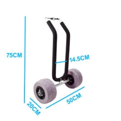 Chariot Alu 1 Paddle Roues Basse Pression Spécial Plage -Kitesurf Boutique chariot alu 1 paddle roues basse pression special plage 3