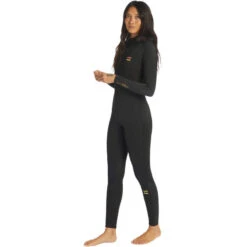 Billabong Combinaison De Surf Synergy 5/4mm - Zip Au Dos - Noir Femmes -Kitesurf Boutique combinaison de surf synergy 54mm zip au dos noir femmes 2