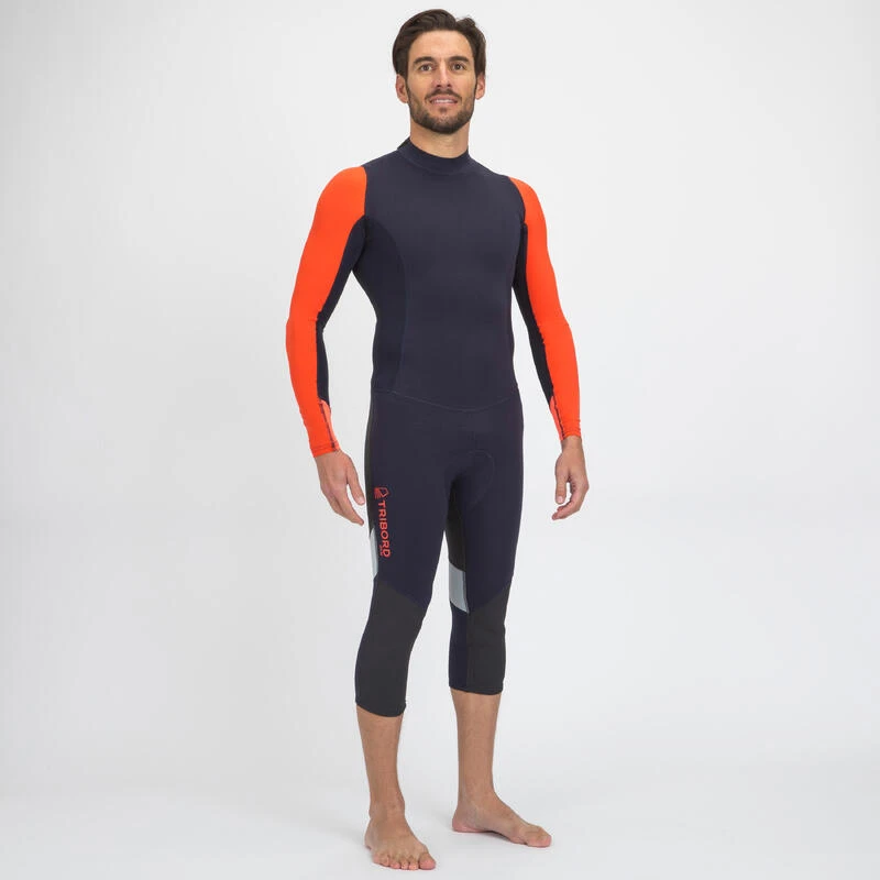 Tribord Combinaison Néoprène 1mm Anti-uv Voile Homme Dinghy 500 Bleu Noir/orange 4 Tribord Combinaison Néoprène 1mm Anti-uv Voile Homme Dinghy 500 Bleu Noir/orange – Image 2