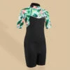 COMBINAISON SURF SHORTY 500 NEOPRENE 1.5MM FILLE NOIRE TIARE -Kitesurf Boutique combinaison surf shorty 500 neoprene 15mm fille noire tiare
