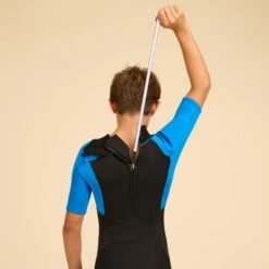 COMBINAISON SURF SHORTY 500 NEOPRENE 1.5MM GARCON BLEUE NOIRE -Kitesurf Boutique combinaison surf shorty 500 neoprene 15mm garcon bleue noire 5
