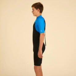 COMBINAISON SURF SHORTY 500 NEOPRENE 1.5MM GARCON BLEUE NOIRE -Kitesurf Boutique combinaison surf shorty 500 neoprene 15mm garcon bleue noire 8