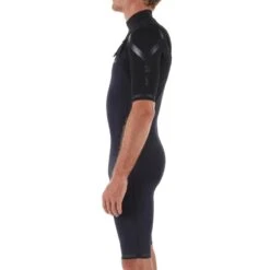Combinaison Surf Shorty 900 Néoprène No Zip Homme Noire Manches Courtes -Kitesurf Boutique combinaison surf shorty 900 neoprene no zip homme noire manches courtes 2