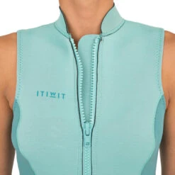 GILET NÉOPRÈNE KAYAK ET STAND UP PADDLE 500 FEMME 2 MM VERT -Kitesurf Boutique gilet neoprene kayak et stand up paddle 500 femme 2 mm vert 2