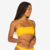 HAUT DE MAILLOT DE BAIN BANDEAU LAURA JAUNE AVEC COQUES AMOVIBLES -Kitesurf Boutique haut de maillot de bain bandeau laura jaune avec coques amovibles