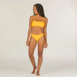 HAUT DE MAILLOT DE BAIN BANDEAU LAURA JAUNE AVEC COQUES AMOVIBLES -Kitesurf Boutique haut de maillot de bain bandeau laura jaune avec coques amovibles 3