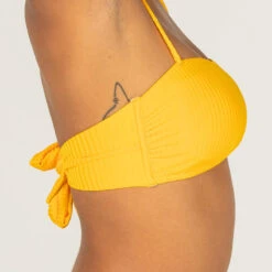 HAUT DE MAILLOT DE BAIN BANDEAU LAURA JAUNE AVEC COQUES AMOVIBLES -Kitesurf Boutique haut de maillot de bain bandeau laura jaune avec coques amovibles 5