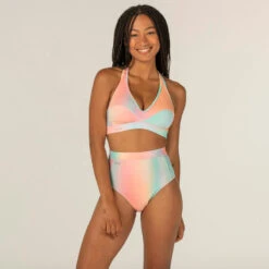 Haut De Maillot De Bain Femme Brassière De Surf ANA BLUR PINK -Kitesurf Boutique haut de maillot de bain femme brassiere de surf ana blur pink 1