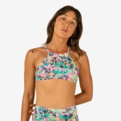 HAUT DE MAILLOT DE BAIN FEMME BRASSIÈRE DE SURF AVEC COQUES ANDREA PUNKY PINK -Kitesurf Boutique haut de maillot de bain femme brassiere de surf avec coques andrea punky pink 1