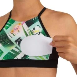 HAUT DE MAILLOT DE BAIN SURF FILLE BRASSIERE VERT BAHA 900 -Kitesurf Boutique haut de maillot de bain surf fille brassiere vert baha 900 1