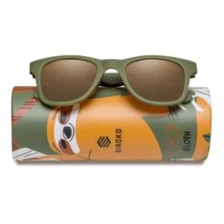 Lunettes De Soleil Enfant Surf Enfants Sloth Vert Armée -Kitesurf Boutique lunettes de soleil enfant surf enfants sloth vert armee 1