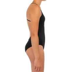 MAILLOT DE BAIN 1 PIECE FILLE 100 NOIR -Kitesurf Boutique maillot de bain 1 piece fille 100 noir 2