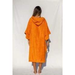 Pacifique Sud | Poncho Surf | Orange | Avec Manches -Kitesurf Boutique pacifique sud poncho surf orange avec manches 2