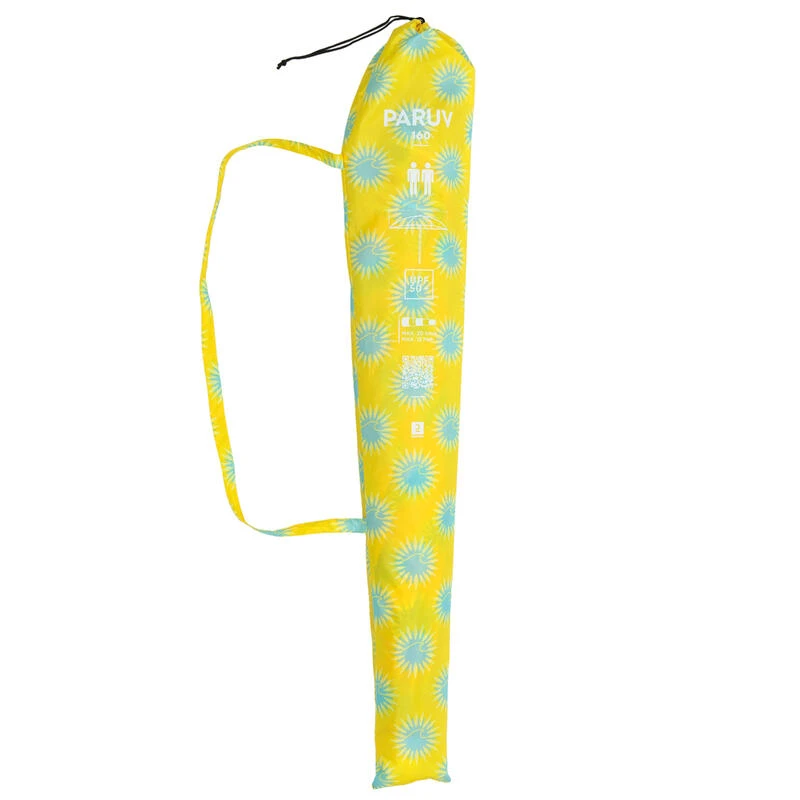 Decathlon PARASOL DE PLAGE PARUV 160 UPF 50+ 2 PLACES - IMPRIMÉ JAUNE 9 Decathlon PARASOL DE PLAGE PARUV 160 UPF 50+ 2 PLACES - IMPRIMÉ JAUNE – Image 7