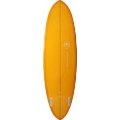Planche De Surf BEAVER Mid Length Twin Pin Double Layer Orange 6'10" -Kitesurf Boutique planche de surf beaver mid length twin pin double layer orange 610 2