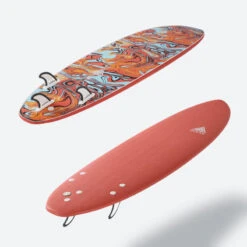 Planche De Surf Mousse 7' - 500 Orange -Kitesurf Boutique planche de surf mousse 7 500 orange 2