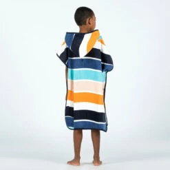Poncho Surf Enfant 110 à 135 Cm - 500 Wavy Orange Bleu -Kitesurf Boutique poncho surf enfant 110 a 135 cm 500 wavy orange bleu 4