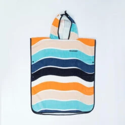 Poncho Surf Enfant 110 à 135 Cm - 500 Wavy Orange Bleu -Kitesurf Boutique poncho surf enfant 110 a 135 cm 500 wavy orange bleu 5