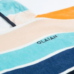 Poncho Surf Enfant 110 à 135 Cm - 500 Wavy Orange Bleu -Kitesurf Boutique poncho surf enfant 110 a 135 cm 500 wavy orange bleu 6