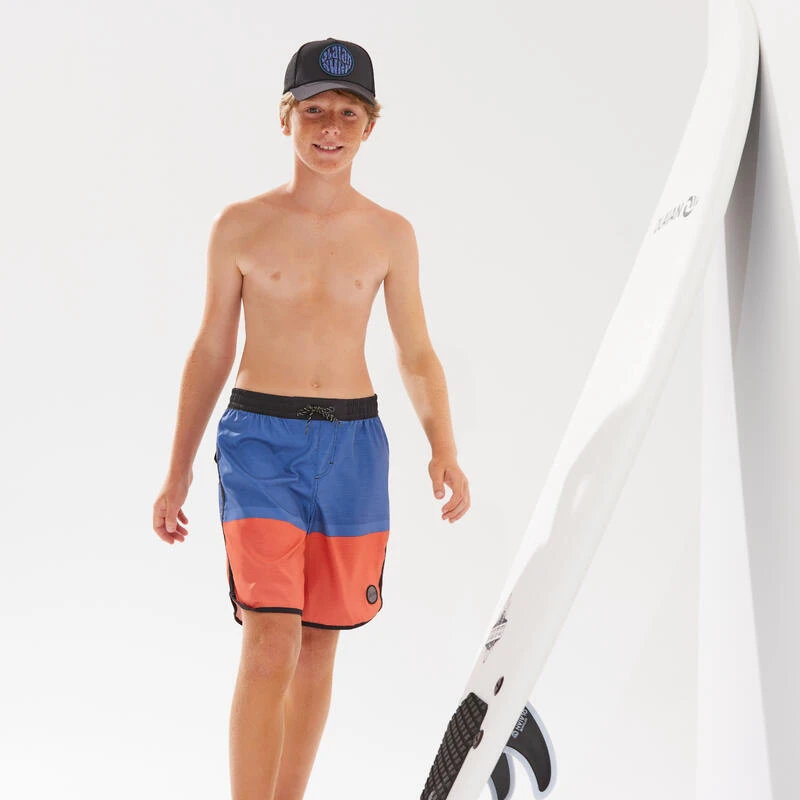 SHORT DE BAIN 500 BLEU ROUGE 4 SHORT DE BAIN 500 BLEU ROUGE – Image 2