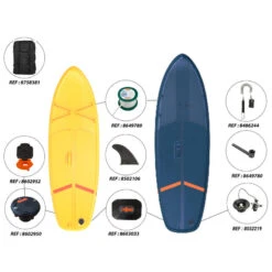 STAND UP PADDLE GONFLABLE DEBUTANT COMPACT S BLANC - JAUNE 17 STAND UP PADDLE GONFLABLE DEBUTANT COMPACT S BLANC - JAUNE -Kitesurf Boutique stand up paddle gonflable debutant compact s blanc jaune 5