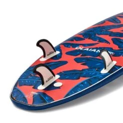 SURF MOUSSE 500 8'6". Livrée Avec 1 Leash Et 3 Ailerons. -Kitesurf Boutique surf mousse 500 86 livree avec 1 leash et 3 ailerons 3