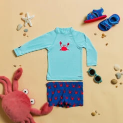 T-shirt Anti UV Bébé Manches Longues Bleu 11 T-shirt Anti UV Bébé Manches Longues Bleu -Kitesurf Boutique t shirt anti uv bebe manches longues bleu 1