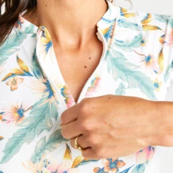 Tee Shirt Anti Uv Manches Longues Femme - 500 Belly Blanc -Kitesurf Boutique tee shirt anti uv manches longues femme 500 belly blanc 4