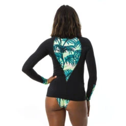 Teeshirt Anti UV Femme Expert LOU Manches Longues Avec Dos Et Manchons Imprimés -Kitesurf Boutique teeshirt anti uv femme expert lou manches longues avec dos et manchons imprimes 1
