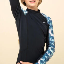 Top Solaire Fille Manche Longue Noir Presana -Kitesurf Boutique top solaire fille manche longue noir presana 4