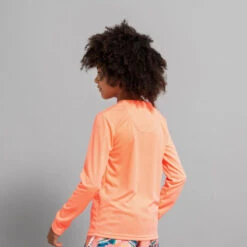 Water Tee Shirt Anti UV Surf Manches Longues Junior Corail -Kitesurf Boutique water tee shirt anti uv surf manches longues junior corail 1